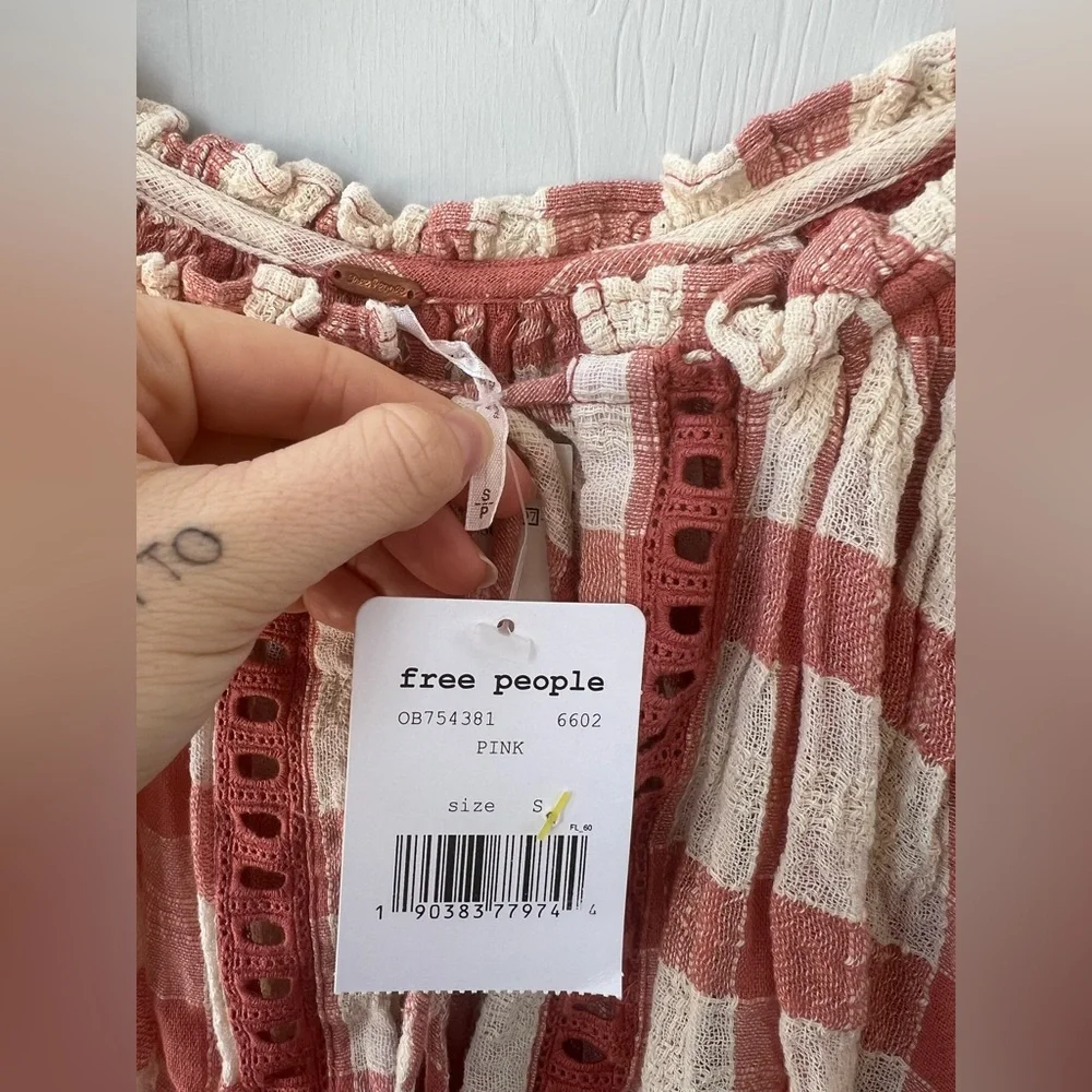 NWT Free People Honey Grove Plaid Top (size S) - Picture 11 of 11